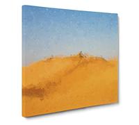 Sand Dunes in Southern California in Abstract Modern Canvas Wall Art Print Ready to Hang, Framed Picture for Living Room Bedroom Home Office Décor, 20x20 Inch (50x50 cm)