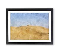 Sand Dunes In Southern California Painting Modern Art Framed Print | A2 Black Framed Wall Art | Ready to Hang | Modern Historical Picture | Living Room Bedroom Lounge Office