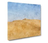 Sand Dunes in Southern California Painting Modern Canvas Wall Art Print Ready to Hang, Framed Picture for Living Room Bedroom Home Office Décor, 14x14 Inch (35x35 cm)