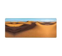 Sand Dunes in The Sahara Desert Extra Large Rubber Desk Mat 12x31.5in