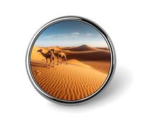Sand Dunes In The Sahara Desert Lapel Pin for Men Basketball Fashion Brooch Pin -Cute Enamel Badges, Aluminum Alloy Metal Pinback for Hats, Shirts, Bags, Jackets & Accessories (1 Inch Round Button Pin