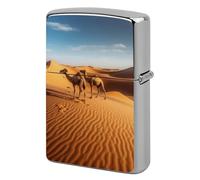Sand Dunes In The Sahara Desert Lighter Case Pouch Double-Sided Metal Lighter Sleeve Scratch & Drop Resistant Lighters Protector Fits Standard Kerosene Lighters Pocket Protective Cover for Camping Par