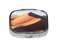 Sand Dunes Print Cute Pill Organizer Mini Medicine Storage Box Pill Container for Pocket Purse Travel