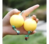 Sand Eggs Asalato African Shaker Rhythm Ball Hand Percussion Instrument for Kids Adults, 5cm Diameter, Assorted Colors (Pack of 1)(Yellow)