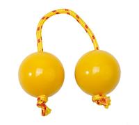 Sand Eggs Asalato African Shakers Rhythm Fingertip Ball Percussion Instrument, Adjustable Strap, 5 cm Diameter, for Black White Yellow(YELLOW)