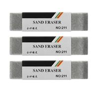 Sand Eraser - 3 Piece Precise Art Gum Eraser Set, Non-Abrasive Smudge-Proof Rubber | Study Stationery for, Exam Preparation, Technical Drawing, Sketching, Office, School, College, and CLAS