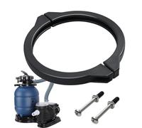 Sand Filter Clamp - Valve Clamp Assembly | Sand Filter Replacement Part | 6-1/2 Inch Collar Ring with Screws Nuts | Pool Spa Filtration System Component for Garden Backyard Lawn