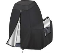 Sand Filter Pump Cover Black Heavy Duty 600D Waterproof Oxford Fabric UV Resistant Fits Intex Krystal Clear 12-16" Above Ground Pool Filters No Hose Removal