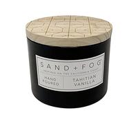 Sand + Fog Scented Candles for Home Jar Candles Tahitian Vanilla 12 Oz Black