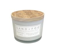 Sand + Fog Scented Candles for Home Jar Candles Tropical Citrus 12 Oz White