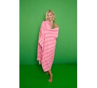 Sand Free Jumbo Beach Towels Lightweight 100x200cm for Adults | Microfiber Summer Beach Towels, Compact, Absorbent, Quick Dry for Camping, Travel, Yoga, Sports (Pin Stripe - Pink)