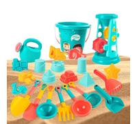 Sand Games - Beach Play Set, 23 Piece Sandbox Kit, Shovel Bucket Tools Collection for Creative Construction Activities Game Pack