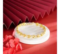 Sand Gold Bracelet, 17.7cm Adjustable Chain Handmade Minimalist Accessory Lightweight Comfort for Women and Unisex Wear