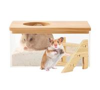 Sand Hours for Hamster Cage - Transparent Sand Box for Small Pets, Habitat for Indoor Digging, Gerbil Toilet Accessory | Decorative Fence Tool for