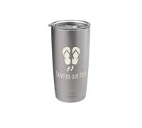 Sand in Our Toes Beach Vibes Coastal Vacation Relaxation Stainless Steel Insulated Tumbler