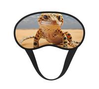 Sand Leopard Gecko Print Adults Soft Washable Eye Mask for Light Blocking Nap Face Sleeping Travel Cover