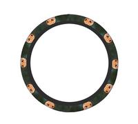 Sand Leopard Gecko Print Car Steering Wheel Protector Non-Slip Cute Fit Cars Trucks Driver Easy Installation