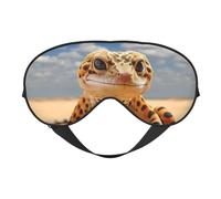 Sand Leopard Gecko Print Comfortable Sleep Eye Mask Men Women Lightweight Travel Nap Meditation Yoga Work