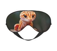 Sand Leopard Gecko Print Silk Like Sleep Eye Mask Comfortable Blindfold Adjustable Soft Eye mask for Sleep