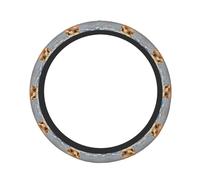 Sand Leopard Gecko Print Steering Wheel Cover Non-Slip Heat Insulation Protection Car Interior Accessory