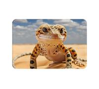 Sand Leopard Gecko Print Ultra Thin Door Mat,Rug Perfect for Indoor Front Door,Back Door,Patio and Entryway