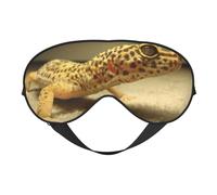 Sand Leopard Gecko Printing Double-Sided Eye Mask,Blackout for Sleeping, Comfort Sleep Eye Mask for All-Occasion