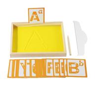 Sand Letter Tracing Tray, Wooden Sand Scraping Box, Teaching Aids Letter Spelling Words Scraping Sandbox, Sturdy Tray, Easy To Clean, 22.5cm, For Classroom Letter Tracing, Drawing