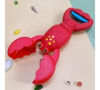 Sand Lobster Red Robust Sand Toy for Children, Sandpit Crab Claw Catcher, Grab-and-Squeeze Pool Toy for Outdoor Beach Pool, One Handed Operation (Red)