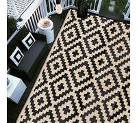 SAND MINE Waterproof Outdoor Rug 9x12 ft, Plastic Reversible Rug, Modern Area Rug, Large Floor Mat for Outdoors, RV, Patio, Backyard, Deck, Picnic, Beach, Camping