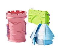 Sand Molds - Beach Castle Molds for Interactive Outdoor Games, Sensory Play with Fun Learning Function, Vacation Toys for Toddler Summer Snow Party Birthday Christmas, Abs