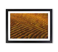 Sand Patterns Painting Framed Print | A2 Black Framed Wall Art | Ready to Hang | Modern Historical Picture | Living Room Bedroom Lounge Office