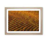 Sand Patterns Painting Framed Print | A2 Oak Framed Wall Art | Ready to Hang | Modern Historical Picture | Living Room Bedroom Lounge Office