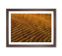 Sand Patterns Painting Modern Art Framed Print | A2 Walnut Framed Wall Art | Ready to Hang | Modern Historical Picture | Living Room Bedroom Lounge Office