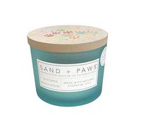 Sand + Paws Scented Candle - California Beach House -Luxurious Air Freshening Jar Candle Neutralize pet Odors and Enhance Home décor - 100% Cotton Lead-Free wicks-12oz