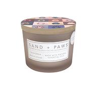 Sand + Paws Scented Candle - California Beach Houses -Luxurious Air Freshening Jar Candles Neutralize pet Odors and Enhance Home décor - 100% Cotton Lead-Free wicks-12oz