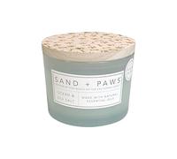 Sand + Paws Scented Candle - Ocean & Sea Salt -Luxurious Air Freshening Jar Candles Neutralize pet Odors and Enhance Home décor - 100% Cotton Lead-Free Wicks - 12 oz