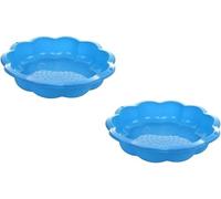 Sand Pit Paddling Pool Blue Plastic Outdoor Garden Play Water，Great for the garden，Works as a sand pit, paddling pool, ball pit and more，strong and sturdy，H 19 cm x D75 cm x W75 cm (Blue 1pc)