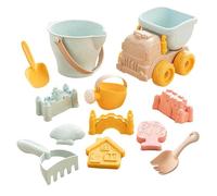 Sand Play Kit, Beach Bucket Set, Outdoor Fun Toys, Portable Kids Set, Sturdy Polymer Tools, for Backyard Playground Lake Shore River Bank Park Daycare Summer Outdoor Activity Toy Kit
