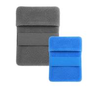Sand Remover for Beach 2 Pcs Soft Sand Wipe Off Mitts for Beach Portable Sands Remover Cleaner Pouch for Camping, Summer, Travel, Beaches Vacation Essentials Supplies Beaches Must Haves,Gray and Blue