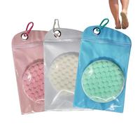 Sand Remover for Beach, 3PCS 4.7 inch Soft Skin Friendly Cotton Sand Remover with Hanging Waterproof Bag for Beach Volleyball SandboxesChristmas Decor