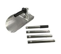 Sand Scoop for Beach Metal Detecting with Long Handle and Detachable Design, Stainless Steel Material in 3 or 4 Sections (4 sections)