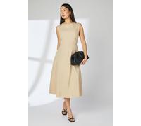 Sand Seam Detail Cotton Poplin Midi Dress Principles Sand 14