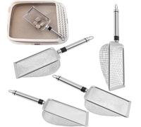 Sand Sieve - 4 Pieces Sieve for Soil and Compost, Efficient Tool for Outdoors, Ideal for Gardening, Beach, Pot, Rocks, Soil and Sand