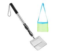 Sand Sifter for the Beach - Adjustable Lightweight Stainless Steel - Shark Tooth Sifter Shelling Scoop | for Sea Shore Coast Vacation Trip Summer Outdoor Holiday Party