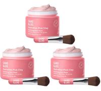 Sand & Sky Australian Pink Clay Detoxifying Face Mask with Vitamin C & Antioxidants - Pore Clearing Clay Mask for Blemish-Prone Skin, Fades Hyperpigmentation & Evens Tone (Pack of 3)
