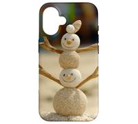 Sand Snowman Summer Beach Tropical Winter Case for iPhone 16