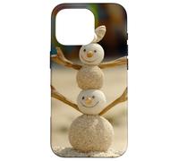 Sand Snowman Summer Beach Tropical Winter Case for iPhone 16 Pro
