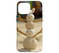 Sand Snowman Summer Beach Tropical Winter Case for iPhone 16 Pro Max