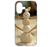 Sand Snowman Summer Beach Tropical Winter Case for iPhone 17