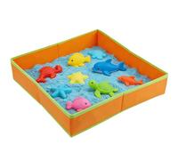 Sand Table - 24x24in Reinforced Polyester Fiber Yellow, Portable Recreation Basin, Liquid Resistant Play Area, Tactile Exploration Station | Creative Learning Environment With Wall
